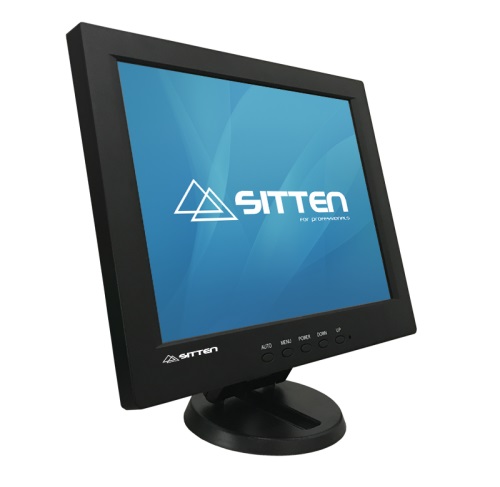 POS2148-1.jpg Sitten LCD121T - Monitor TFT 12" Touch, USB. LED. Tela Touch Resistiva : 200 nits Tempo de Resposta 8 msec. Resolução máx: 800x600. Base de plástico, inclinável. VESA. - Image 1