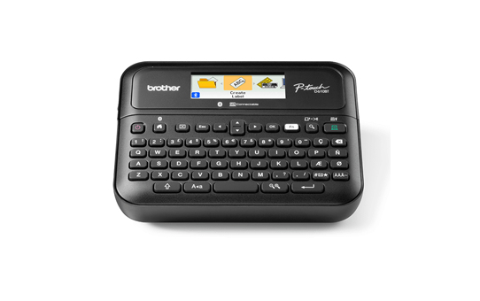 high_102139166_2254185887.jpg PTD610BTVP - Rotuladora eletrónica de secretária com visor a cores, teclado, conexão a PC e móvel, Larguras de fita: 3,5 / 6 / 9 / 12 / 18 e 24 mm, Corte de fita automático - Teclado QWERTY - Adaptador CA - Conexão a PC- Conexão Bluetooth - Image 1