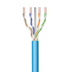 Bobine de Instalação Cat 6A U/UTP AWG23/1 CU 100mt. CPR Eca Class SOLID, Jacket: LSZH azul