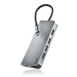 HUB Reader Aluminum - WIN/MAC-HDMI-SD/TF- LAN - PD 60W Charge - 3XUSB3.0