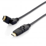 Cabo HDMI com Ethernet, black 5,0m, swivel - preto