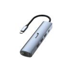 UH-545, 5-in-1 Metallic Multiport hub with Ethernet RJ45