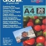 Papel "Glossy" A4. 20 folhas. p/  130/ 145/ 330/ 350/ 240/ 440/ 465/ 540/ 560/ 660/ 750/ 770/ 3360/ 5460/ 845/ 885