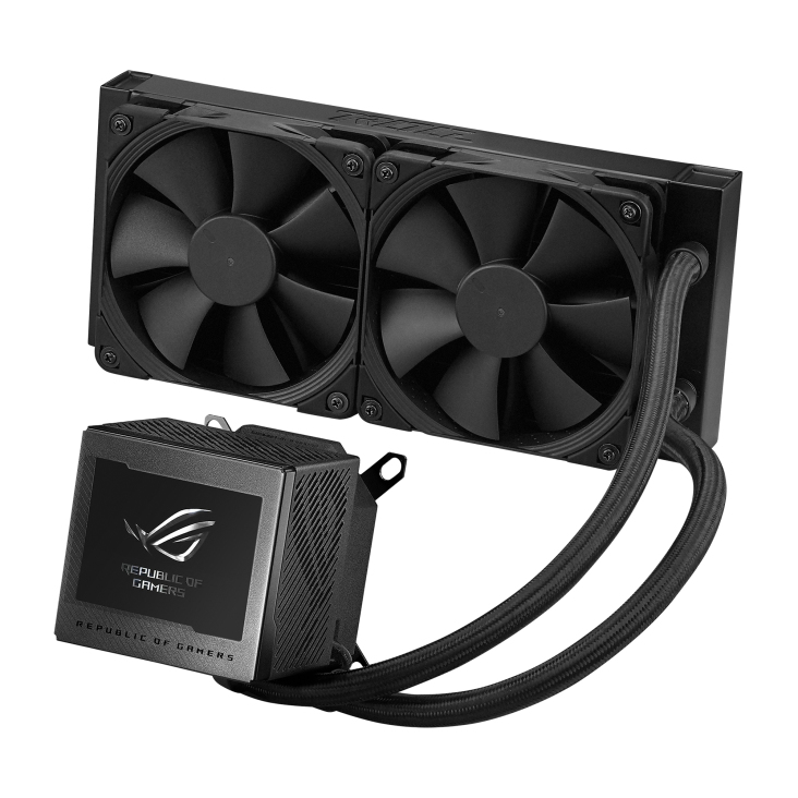 high_1a19c325fc427c85f1f5cf07db43f330.jpg ROG Ryujin III 240 all-in-one liquid CPU cooler with 3.5" LCD, Asetek 8th gen pump, pump embedded fan and Noctua 2000 PWM 120mm radiator fans. - Image 1