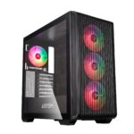 Caixa ATX CASE DANUBE KAMP BX300 BLACK -Tempered Glass- 1XUSB 3.1+2 X USB3.0 - 3