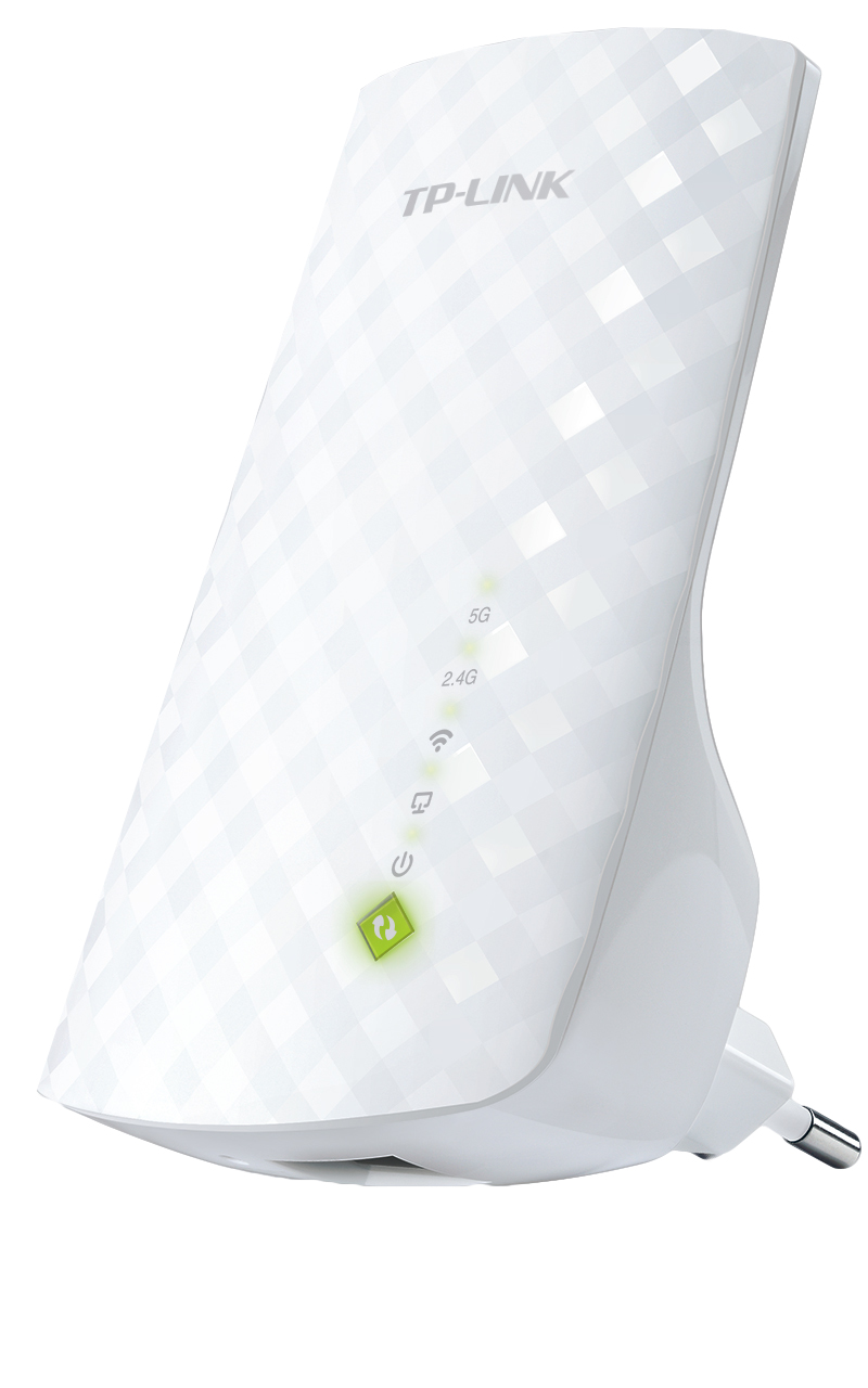 high_22806896_5570-1.jpg AC750 Dual Band Wireless Wall Plugged Range Extender, Mediatek, 433Mbps at 5GHz + 300Mbps at 2.4GHz, 802.11ac/a/b/g/n, Ranger Extender button, Range extender mode, with internal Antennas - Image 1