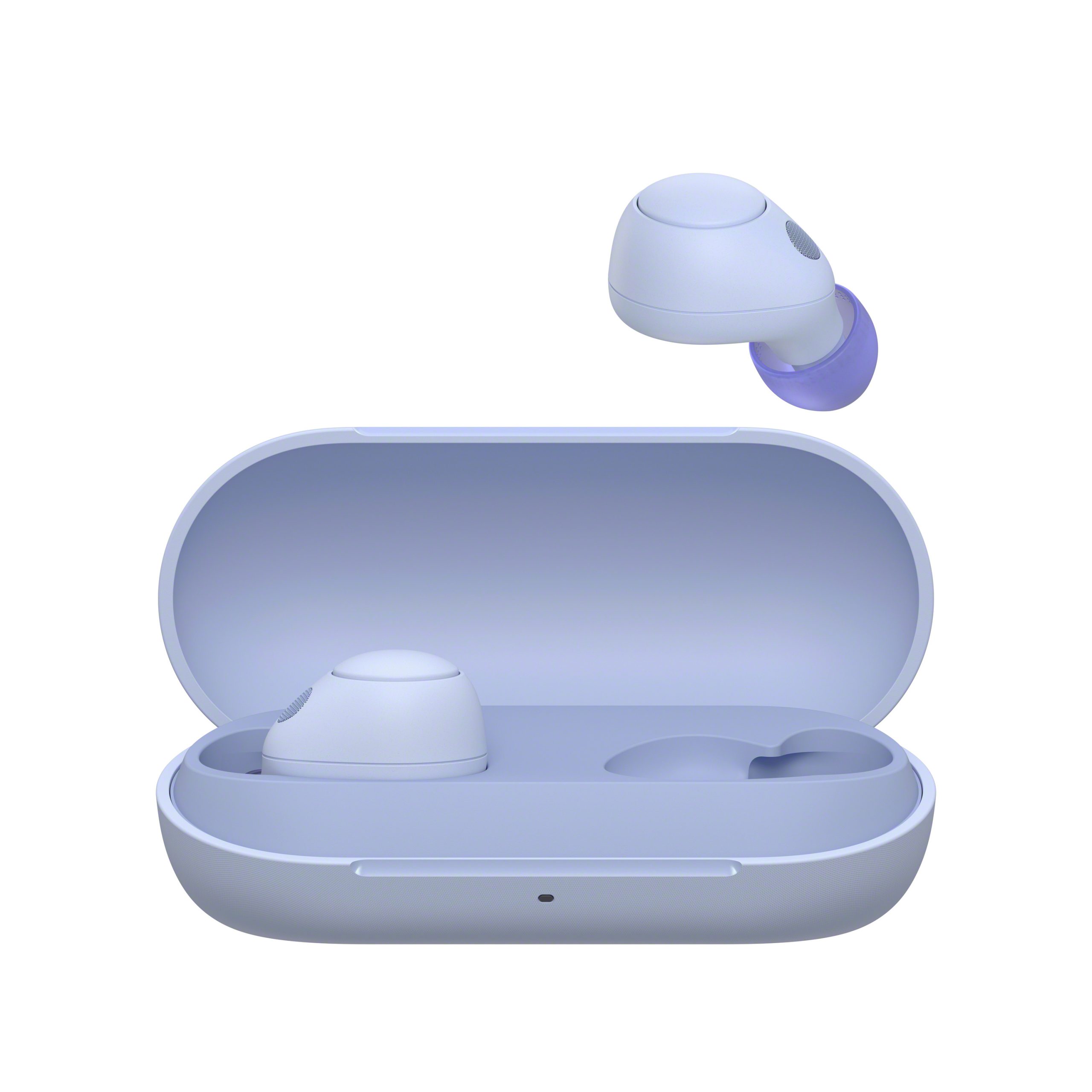 high_239e4e5d5ba3f06406b327d1c5b8e241-1.jpg WFC-700NV - Auriculares TRUE WIRELESS com tecnologia BLUETOOTH, Noise Cancelling, classificação de resistência à água IPX4, Embalagem livre de plástico, fabricada com papel reciclado, Cor: lavanda - válido p/ unid pré estabelecidas e faturadas até 2 de j - Image 1