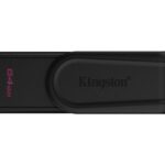 64GB Portable USB 3.2 Gen 1 DataTraveler Exodia S (Black/Black)
