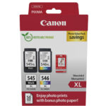 PG-545XL/CL-546XL PHOTO VALUE - 4x6 Phot Paper(GP-501 50sheets) + XL Black & XL Colour Cartridges