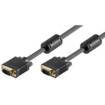 Cabo VGA/SVGA 15pin HD plug M/M com ferrites, CU,AWG28, 5.0m