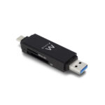 Leitor de cartões compacto USB 3.1 de 1ª geração (USB 3.0) com conector USB C e USB A
