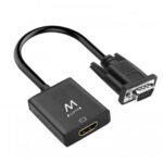 Cabo Conversor VGA macho - HDMI fêmea com audio 0.20m