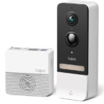 Tapo Smart Battery Video Doorbell, Camera: 2K 5MP Live View  160° Diagonal viewing angle  Smart AI Detection and Notification