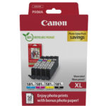 CLI-581XL BK/C/M/Y PHOTO VALUE - 4x6 Phot Paper(PP-201 50sheets) + Cyan XL, Magenta XL, Yellow XL, & Photo Black XL ink tanks