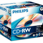 Philips CD-RW 80Min 700MB 4-12x Jewel Case (10 unidades)