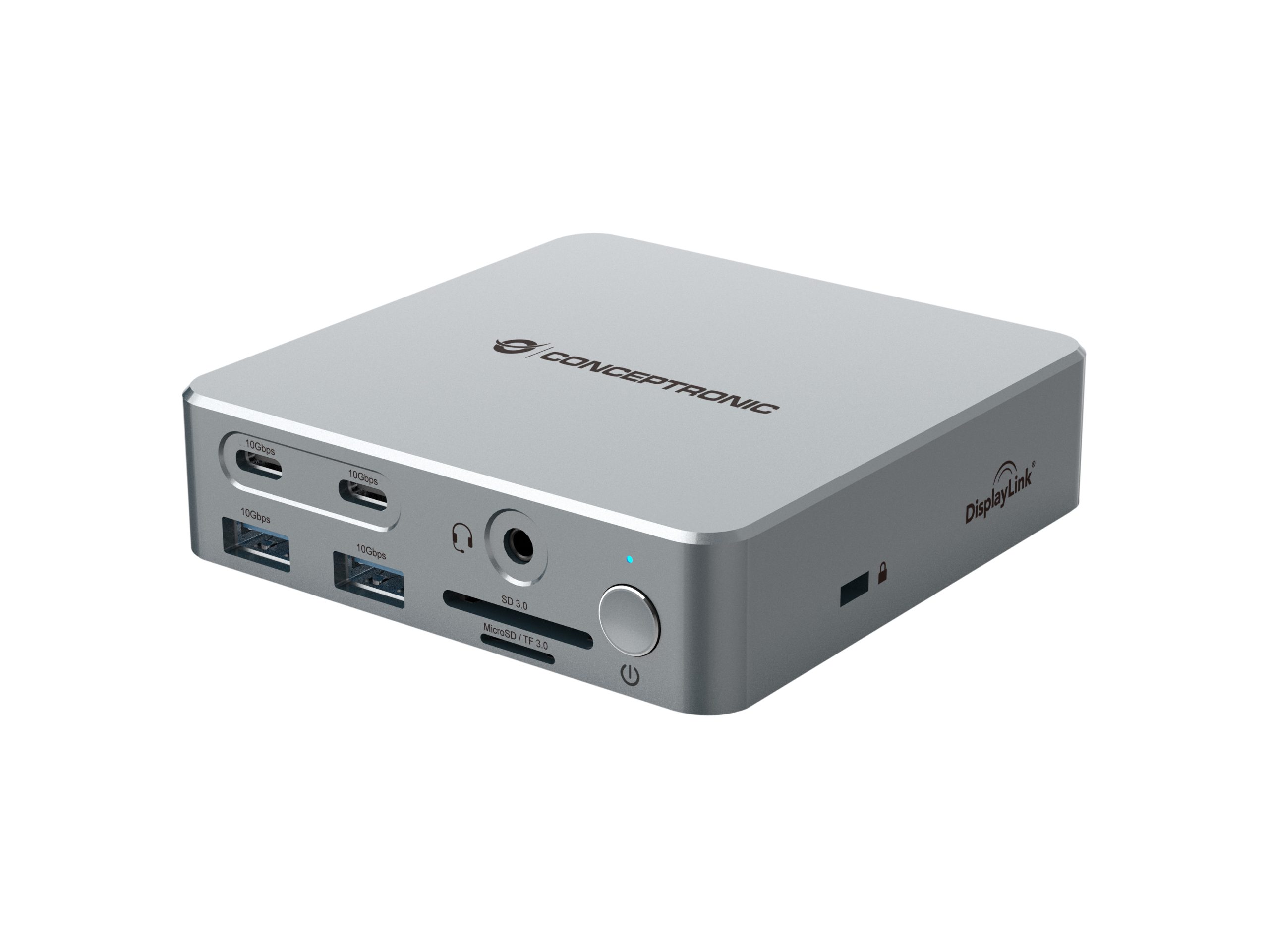 high_7741b612480c465134f484fc9cf689314a9d49a8.jpg DONN25G 15-in-1 DisplayLink USB 3.2 Gen 2 Docking Station, USB-A 5Gbps x 2, USB-A 10Gbps x 2, USB-C 10Gbps x 2, HDMI x 2, DisplayPort, SD, TF/MicroSD, GbE LAN, Audio, DC in, Security Slot, PD 3.0 - Image 1