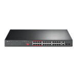 24-Port 10/100 Mbps + 2-Port Gigabit Rackmount Switch with 24-Port PoE+