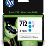 HP 712 3-Pack 29-ml Cyan DesignJet Ink Cartridge