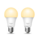 Dimmable Smart Light Bulb, 2-Pack - E27, 200-240 V, Brightness 806 lm, Max Operation Power 8.7 W, Color Temperature 2,700 K, Beam Angle 220°, 50/60 Hz, IEEE 802.11b/g/n, 2.4 GHz