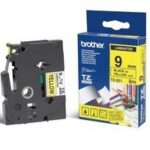 Fita Laminada de 9 mm - Amarelo / Preto, para P-Touch