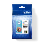 Pack de 4 Tinteiros de tinta Preto, Cião, Magenta e Amarelo, Duração estimada: até 750 páginas cada cor (segundo ISO/IEC 24711)