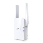 AX3000 Wi-Fi 6 Range Extender, 574 Mbps at 2.4 GHz + 2402 Mbps at 5 GHz, 2 × External Antennas, 1 × Gigabit Port, Qualcomm 1.0GHz Dual-Core CPU, 1024 QAM, HE160, Wall Plugged