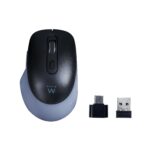 Rato Wireless Multi-conexão | Bluetooth 1 | Bluetooth 2 | 6D | Recetor USB-C | selecionável 800-1200-1600-2400-3200 | 2*Pilhas AAA | Silencioso | 108x70x40mm | Preto