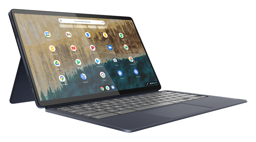 82QS0023PG.jpg IdeaPad Duet Chromebook-993 - Qualcomm Snapdragon 7c Gen2, 8GB, 256GB eMMC, Integrated Qualcomm Adreno GPU, 13.3" OLED Full HD Touch 400 Nits, Chrome OS / Storm Grey - Image 1