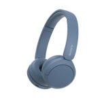 WH-CH520L - Auscultadores Bluetooth, até 50h de autonomia, com carregamento rápido (3min carga = 1,5h reprodução), DSEE, ligação multiponto, compatível com App Headphones Connect. Design Headband. Cor: azul.