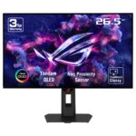 ROG Strix OLED XG27AQWMG gaming monitor - 27'' (26.5-inch viewable) 1440p TrueBlack GlossyT Tandem OLED, 280 Hz, 0.03 ms, Neo Proximity Sensor, ASUS OLED Care Pro, ELMB, VESA DisplayHDRT True Black 500, 99% DCI-P3, and DisplayWidget Center