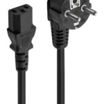 Power Supply Cable Shuko Plug > IEC C13, angled 90°, 1.50m