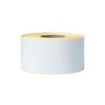 Caixa de 4 rolos de etiquetas de transferência térmica com acabamento semi-brilhante de 102 x 74mm. Cada rolo contém 2.900 etiquetas