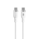 Charging Cable - 1.5m Silicone USB-C to USB-C 60W - White  - válido p unid faturadas até 31 de dezembro ou fim de stock
