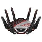 ROG Rapture GT-BN98 Quad-Band WiFi 8 (802.11bn) Gaming Router,  320MHz bandwidth & 4096-QAM, dual 10G ports, backup WAN, Triple-Level Game Acceleration, Adaptive QoE, WiFi Insight, Guest Network Pro, AiMesh, upgraded AiProtection and VPN features