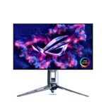 ROG Swift OLED PG27AQDP - Gaming Monitor 27'' (26.5-inch viewable) WOLED panel, 480 Hz, 0.03 ms (GTG), FreeSync Premium, custom heatsink, ASUS OLED Care+, AI Assistant, VESA DisplayHDRT 400 True Black, uniform brightness, 99% DCI-P3, true 10-bit color