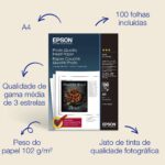 Papel de Qualidade Fotográfica A4 (100 Folhas)