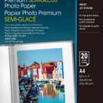 Papel Fotográfico Semi-Brilhante Premium A4 (20 folhas)