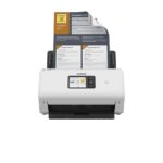 ADS-4550W - Scanner de secretária de alta velocidade em frente e verso, placa de rede cablada e WiFi - Velocidade 35fpm/70ppm - ADF 60 folhas - 6.000 folhas/dia - WiFi - Visor tátil 7,1cm