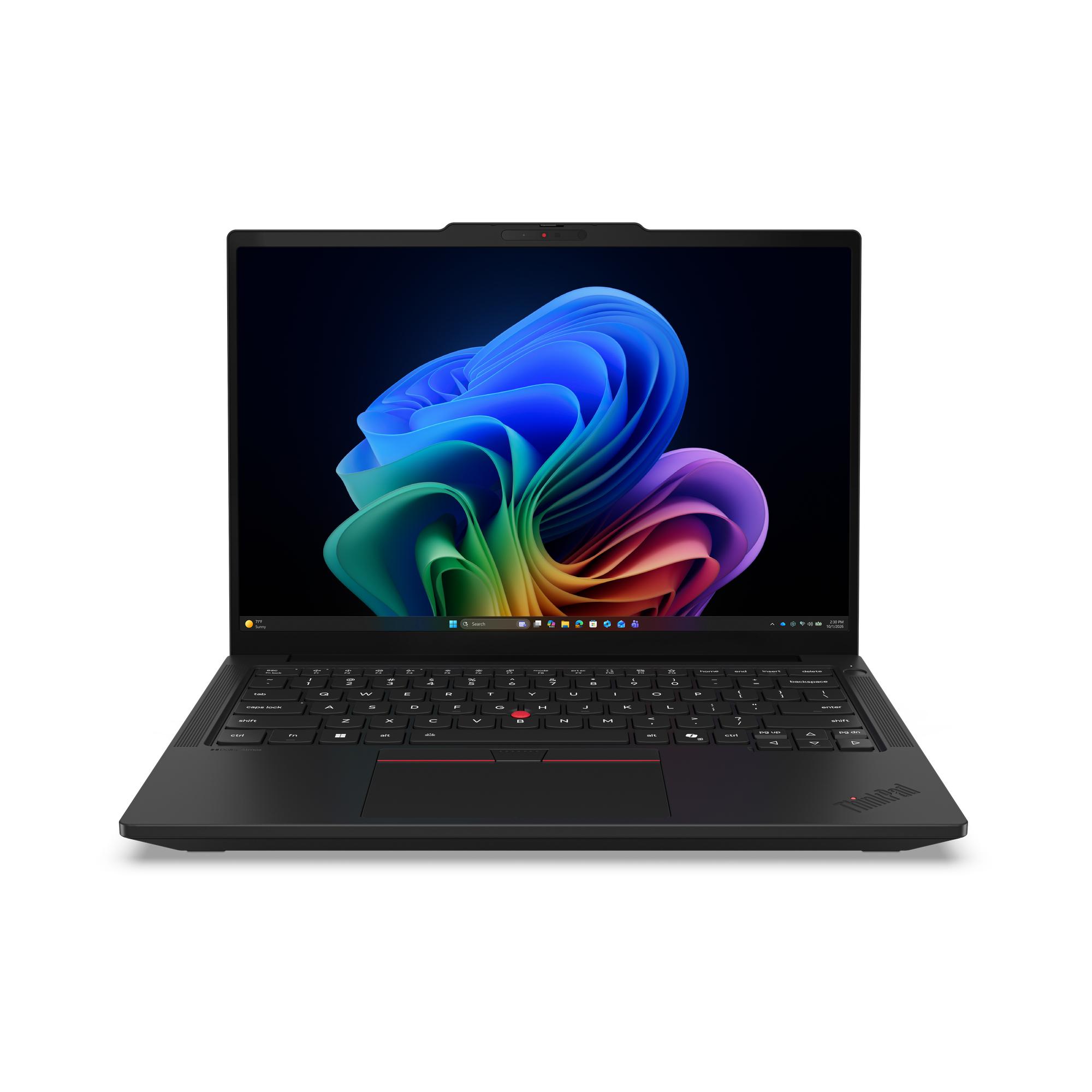 high_fde7628c8a84e882542c5d10076e394551f917d2.jpg ThinkPad T14 Gen 7, Intel® CoreT Ultra 7 355 (LPE-cores up to 3.50GHz, 12MB), 14" WUXGA, W11P64, 16.0GB, 1x512GB SSD M.2 2280 PCIe Gen4 TLC Opal, Intel® Graphics, Wi-Fi 7,BT 5.4, Wired Ethernet, FPR, 5MP RGB+IR, 3 Cell Li-ion 60Wh, 65W, 1YR Premier,3Y - Image 1